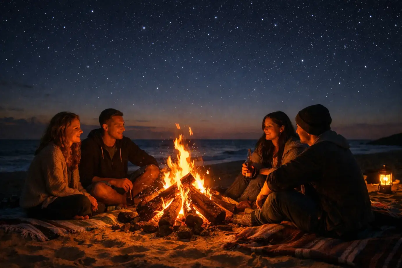 summer bucket list Have a Beach Bonfire Night