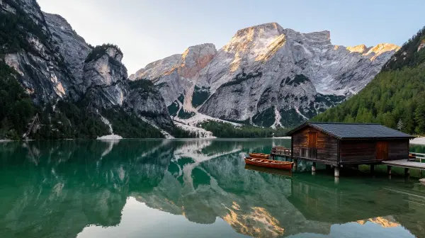 beautiful lakes in the dolomites Lago di Braies Pragser Wildsee The Pearl of the Dolomites