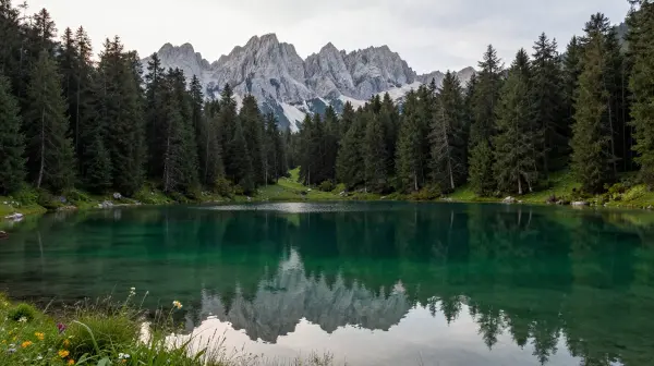 beautiful lakes in the dolomites Lago di Carezza Karersee The Rainbow Lake