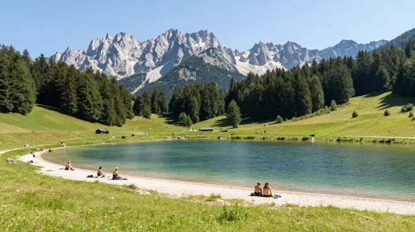 beautiful lakes in the dolomites Lago di Fiè (Völser Weiher) Alpine Serenity Near Bolzano