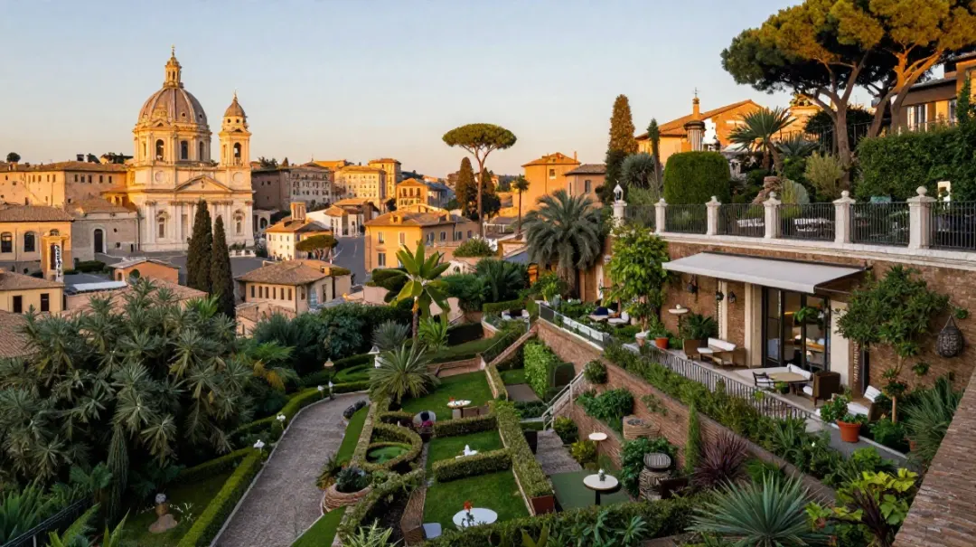 rome hotels with a view
Hotel De Russie A Secret Garden and Piazza del Popolo Views