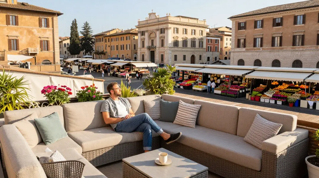 rome hotels with a view
Hotel Campo de Fiori Budget-Friendly Views over a Roman Market