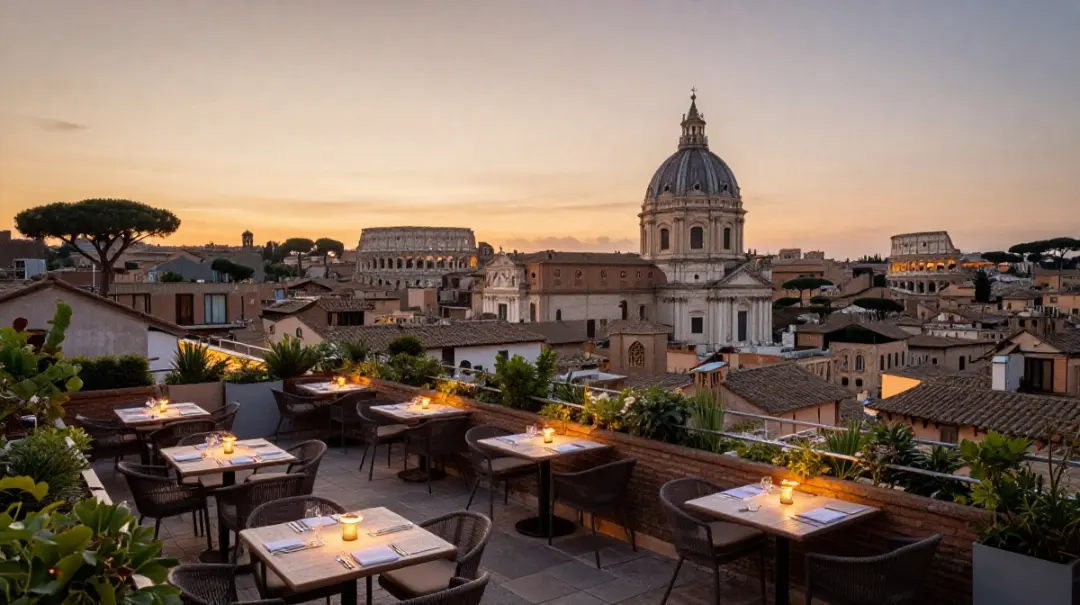 rome hotels with a view
Mecenate Palace Hotel Rooftop Views over Santa Maria Maggiore