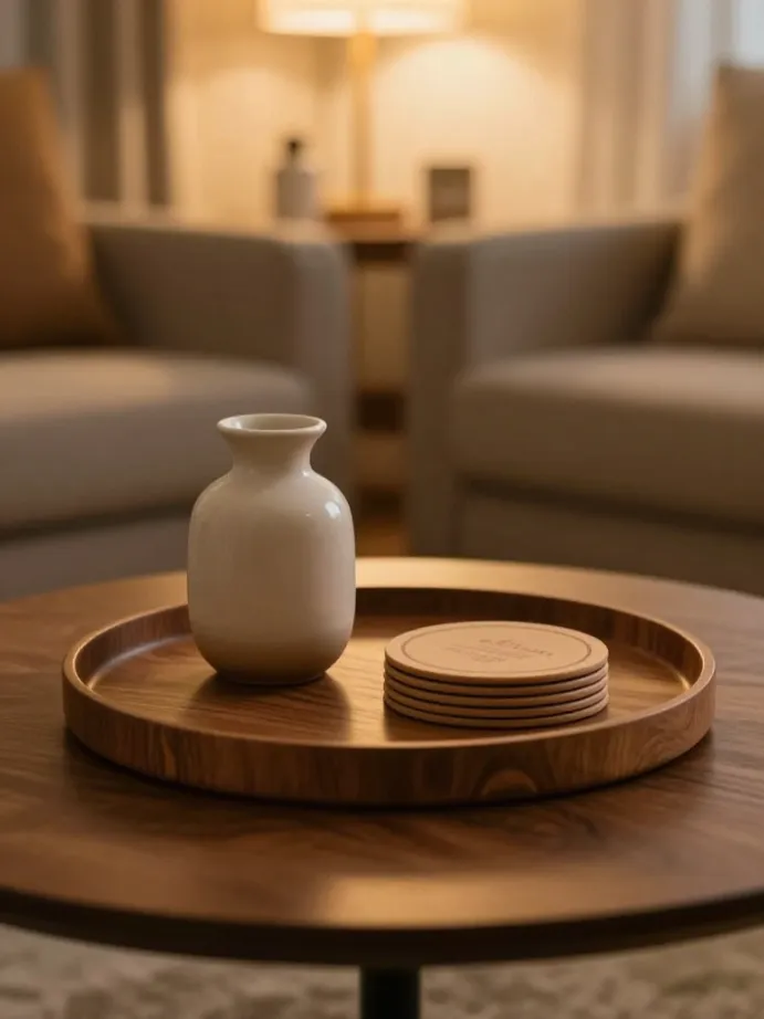 coffee table decor ideas Start With a Foundation Tray