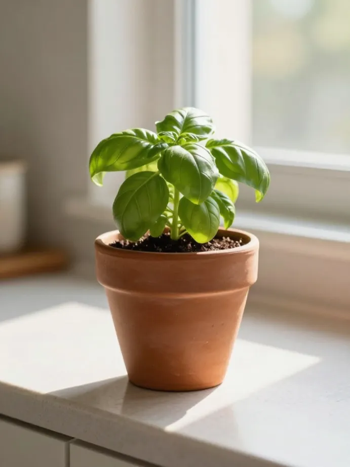 kitchen counter decor ideas
Bring in a Small Live Plant or Herb Pot