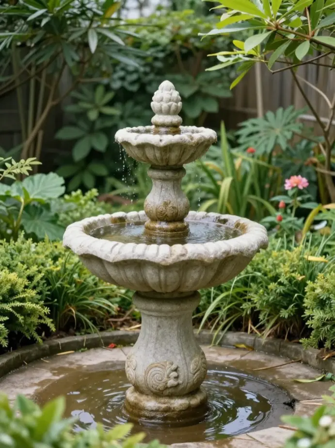 outdoor decor ideas
A Water Feature for Ambient Sound