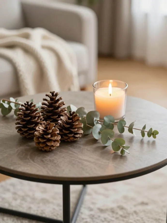 coffee table decor ideas Add Seasonal Touches for Winter