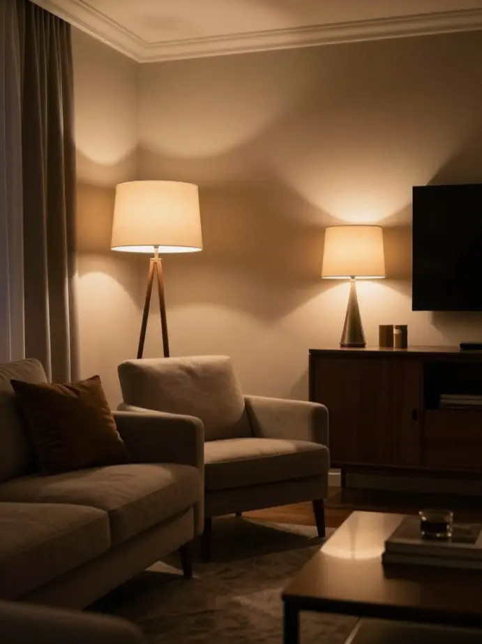 elegant small living room ideas
Layer Lighting Instead of Relying on One Source
