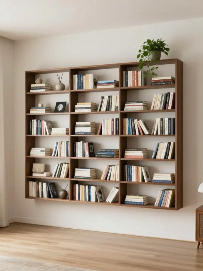 small living room makeover
Add Vertical Storage Instead of Floor Storage