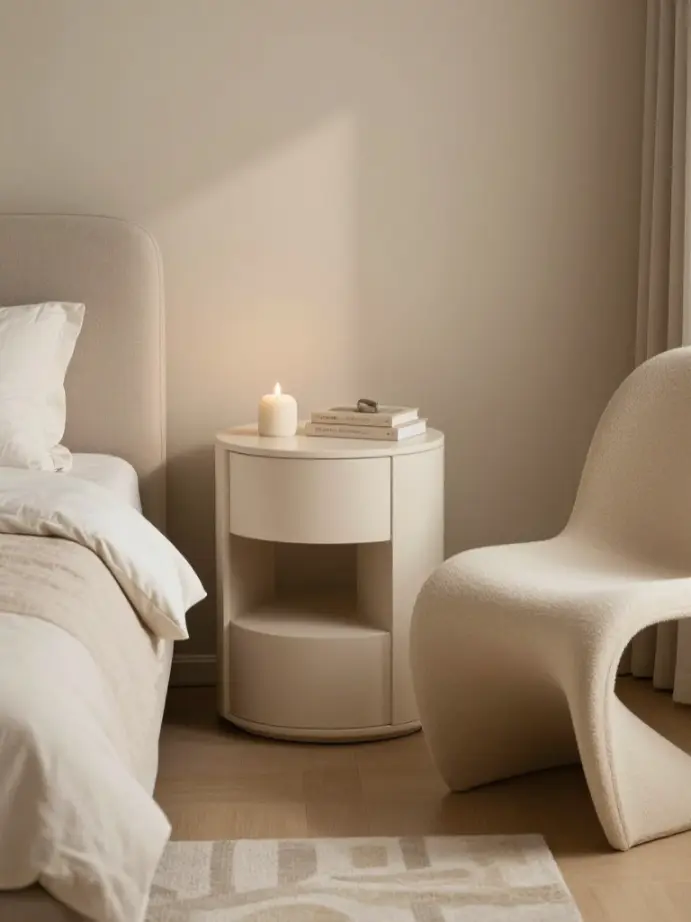 bedroom decorating
Choose Furniture With Curved or Sculptural Lines