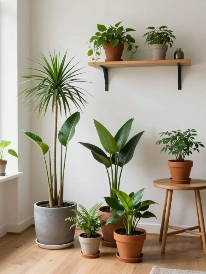 small living room makeover
Bring in Live or Faux Plants